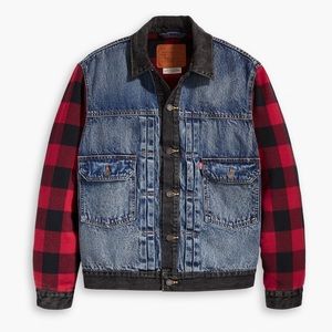 Levi’s Type 2 Hyrbrid Trucker Jacket Denim and Plaid